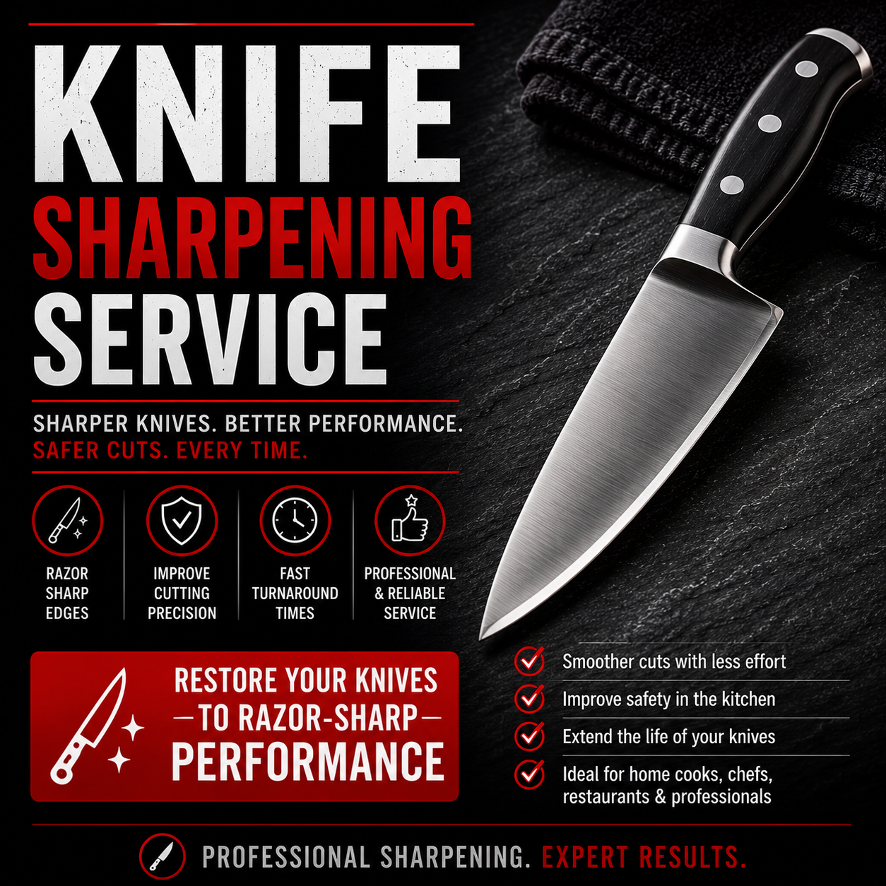 Professional Knife Sharpening Service